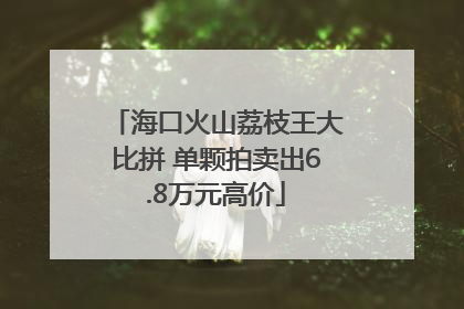 海口火山荔枝王大比拼 单颗拍卖出6.8万元高价