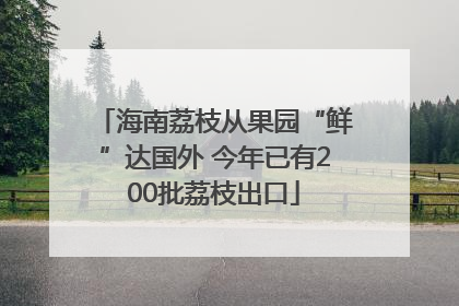 海南荔枝从果园“鲜”达国外 今年已有200批荔枝出口