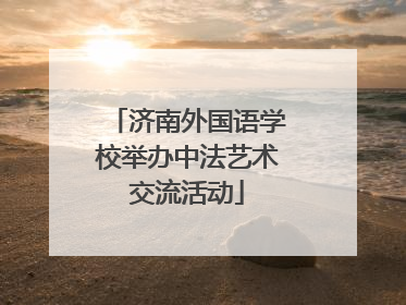 济南外国语学校举办中法艺术交流活动