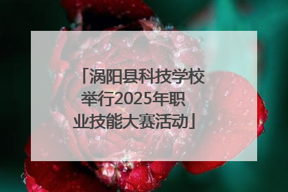 涡阳县科技学校举行2025年职业技能大赛活动