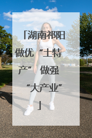 湖南祁阳做优“土特产” 做强“大产业”