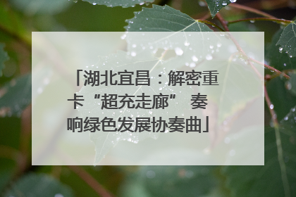 湖北宜昌：解密重卡“超充走廊” 奏响绿色发展协奏曲