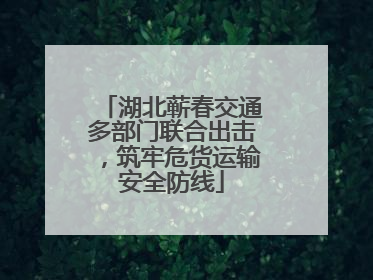 湖北蕲春交通多部门联合出击，筑牢危货运输安全防线