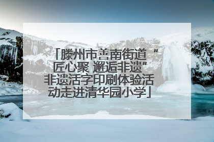 滕州市善南街道“匠心聚 邂逅非遗”非遗活字印刷体验活动走进清华园小学