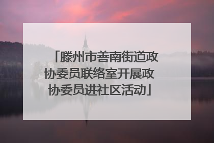 滕州市善南街道政协委员联络室开展政协委员进社区活动