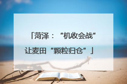 菏泽：“机收会战”让麦田“颗粒归仓”