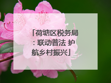 荷塘区税务局：联动普法 护航乡村振兴