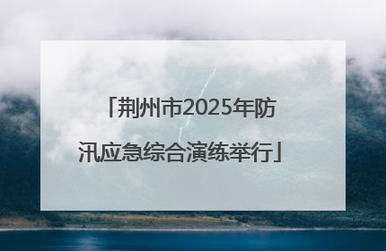荆州市2025年防汛应急综合演练举行