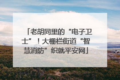 老胡同里的“电子卫士”！大栅栏街道“智慧消防”织就平安网