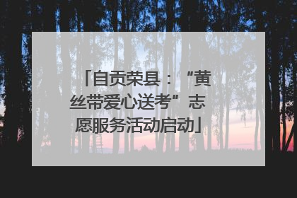 自贡荣县：“黄丝带爱心送考”志愿服务活动启动