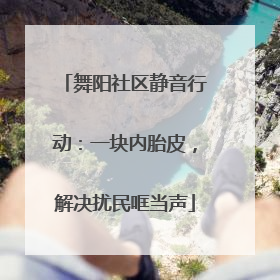 舞阳社区静音行动：一块内胎皮，解决扰民哐当声
