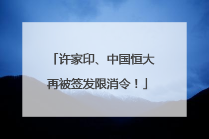 许家印、中国恒大再被签发限消令！