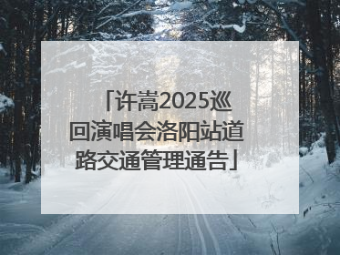 许嵩2025巡回演唱会洛阳站道路交通管理通告