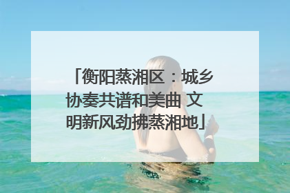 衡阳蒸湘区：城乡协奏共谱和美曲 文明新风劲拂蒸湘地
