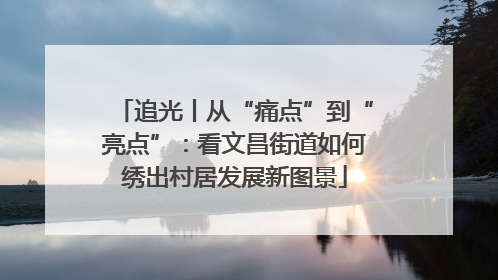 追光丨从“痛点”到“亮点”：看文昌街道如何绣出村居发展新图景