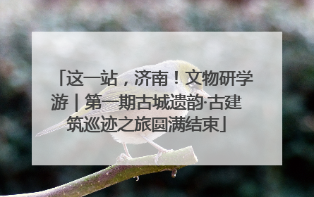 这一站，济南！文物研学游｜第一期古城遗韵·古建筑巡迹之旅圆满结束