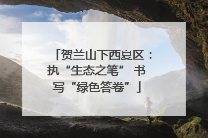 贺兰山下西夏区：执“生态之笔” 书写“绿色答卷”