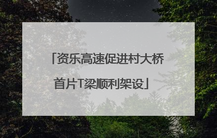 资乐高速促进村大桥首片T梁顺利架设