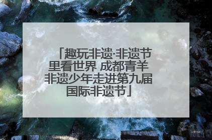 趣玩非遗·非遗节里看世界 成都青羊非遗少年走进第九届国际非遗节