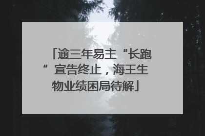 逾三年易主“长跑”宣告终止，海王生物业绩困局待解