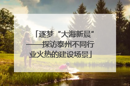逐梦“大海新晨”——探访泰州不同行业火热的建设场景