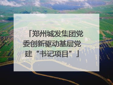 郑州城发集团党委创新驱动基层党建“书记项目”