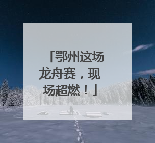 鄂州这场龙舟赛，现场超燃！