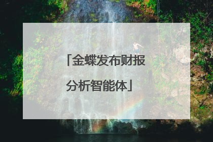 金蝶发布财报分析智能体