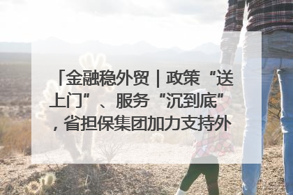 金融稳外贸｜政策“送上门”、服务“沉到底”，省担保集团加力支持外经贸高质量发展