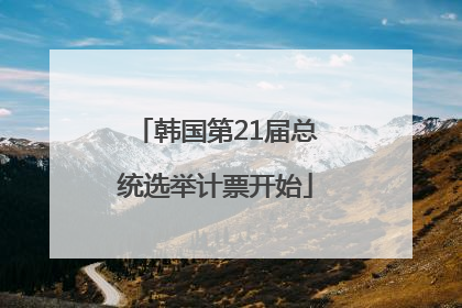 韩国第21届总统选举计票开始