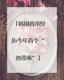 韩国首尔经历今年首个“热带夜”