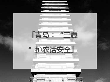 青岛：“三夏”护农话安全