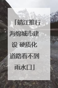 靖江推行海绵城市建设 硬质化道路看不到雨水口
