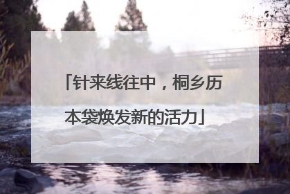 针来线往中，桐乡历本袋焕发新的活力