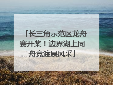 长三角示范区龙舟赛开桨！边界湖上同舟竞渡展风采