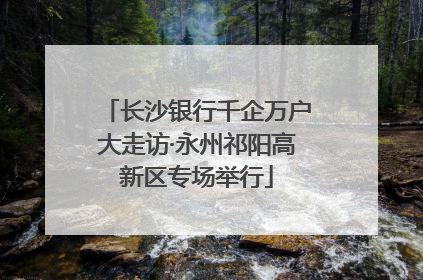 长沙银行千企万户大走访·永州祁阳高新区专场举行