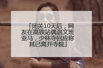 闭关10天后，网友在高铁站偶遇文班亚马，少林寺回应称其已离开寺院