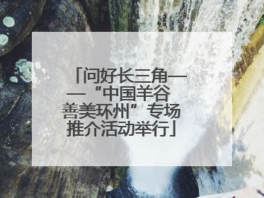 问好长三角——“中国羊谷 善美环州”专场推介活动举行