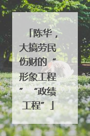 陈华，大搞劳民伤财的“形象工程”“政绩工程”
