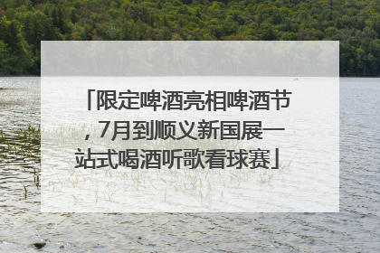 限定啤酒亮相啤酒节，7月到顺义新国展一站式喝酒听歌看球赛