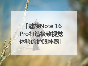 魅族Note 16 Pro打造极致视觉体验的护眼神器