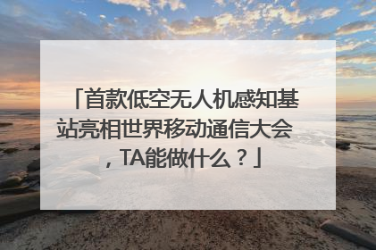 首款低空无人机感知基站亮相世界移动通信大会，TA能做什么？