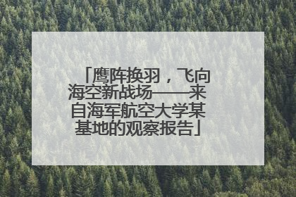 鹰阵换羽，飞向海空新战场——来自海军航空大学某基地的观察报告