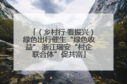 （乡村行·看振兴）绿色出行催生“绿色收益” 浙江瑞安“村企联合体”促共富