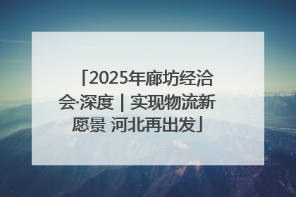 2025年廊坊经洽会·深度｜实现物流新愿景 河北再出发
