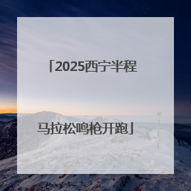 2025西宁半程马拉松鸣枪开跑