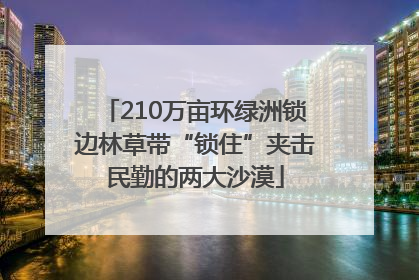 210万亩环绿洲锁边林草带“锁住”夹击民勤的两大沙漠