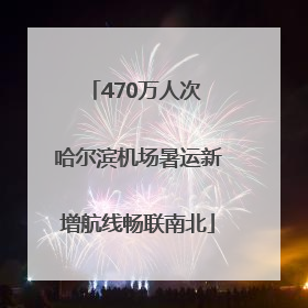 470万人次 哈尔滨机场暑运新增航线畅联南北