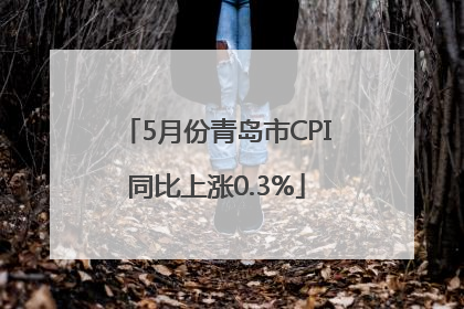 5月份青岛市CPI同比上涨0.3%