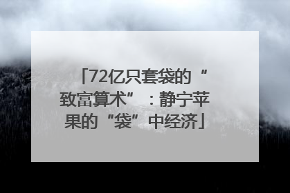 72亿只套袋的“致富算术”：静宁苹果的“袋”中经济